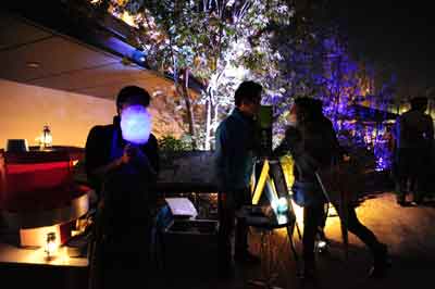 光るわたあめが京都水族館で利用